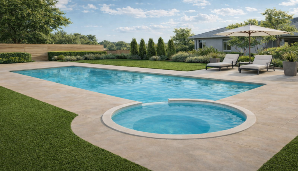 Mini piscina moderna