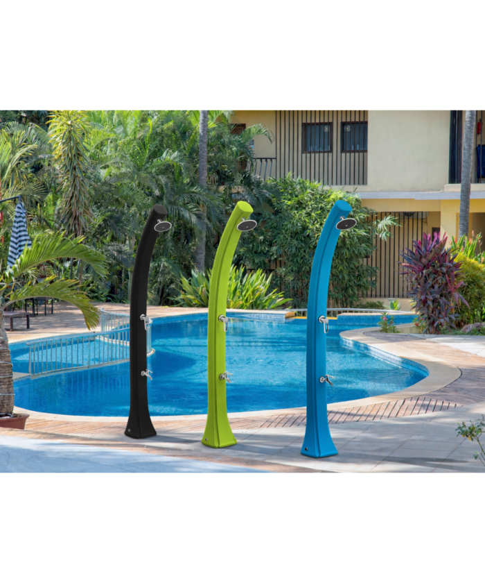 Ducha solar Selene 44L – Mayor capacidad y diseño elegante para jardín y piscina