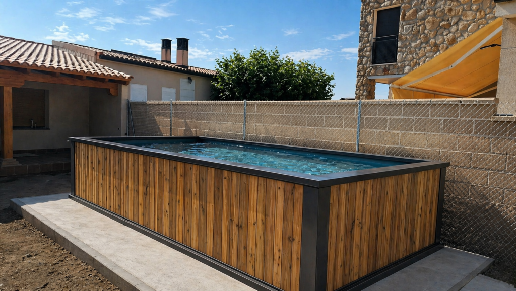 piscina autoportante madera