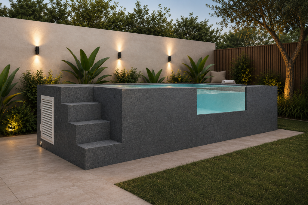 piscina autoportante acero